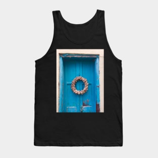 Blue Door and Wreath Tank Top